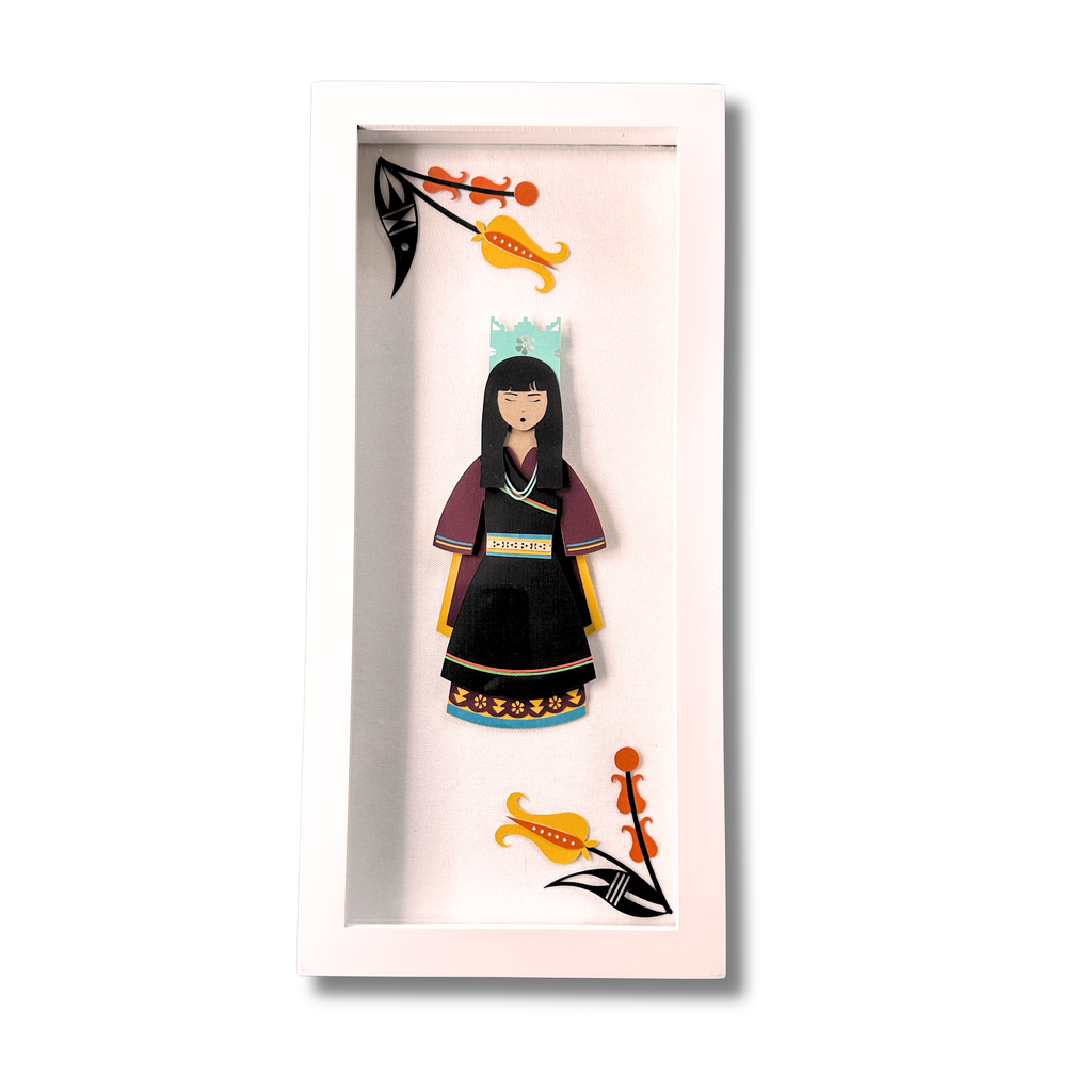 Songs of the Rooted Woman - Layered Paper Shadow Box Art